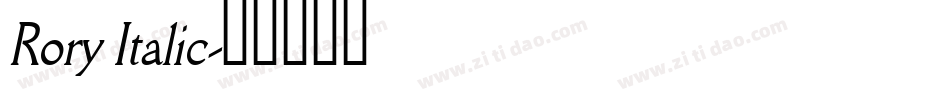Rory Italic字体转换